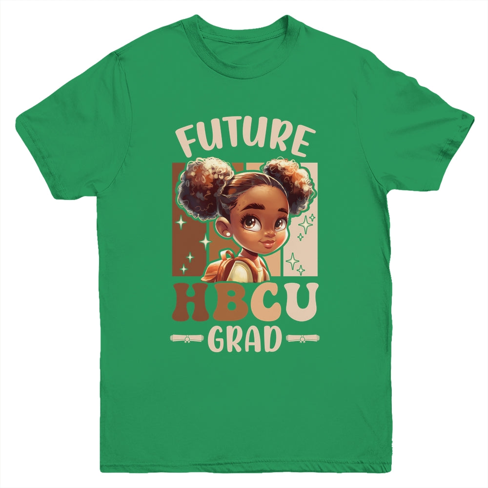 Future HBCU Grad Kids Black Girl Afro Black History Month Youth Shirt | teecentury