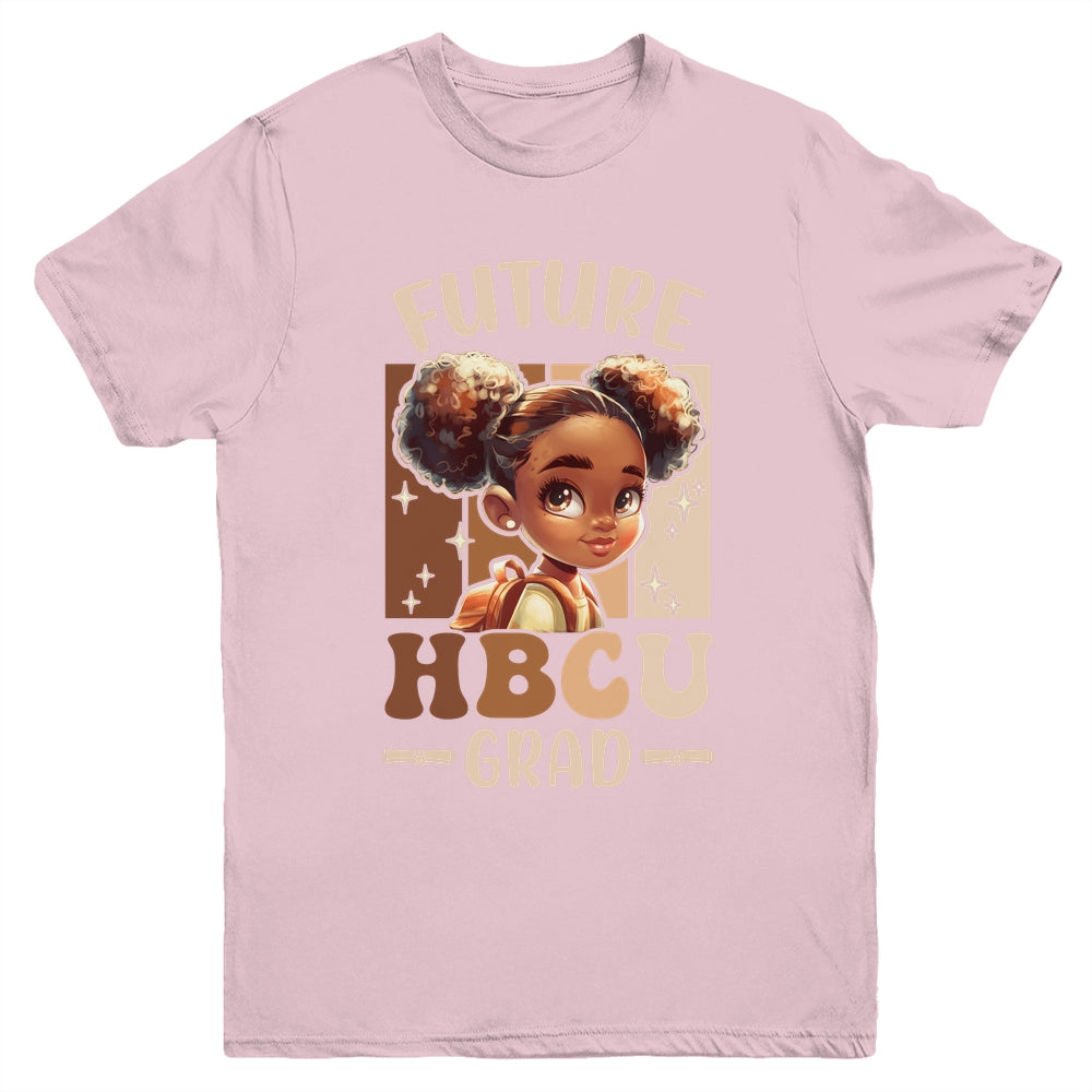 Future HBCU Grad Kids Black Girl Afro Black History Month Youth Shirt | teecentury