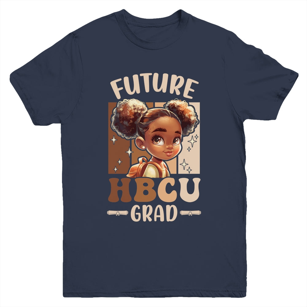 Future HBCU Grad Kids Black Girl Afro Black History Month Youth Shirt | teecentury