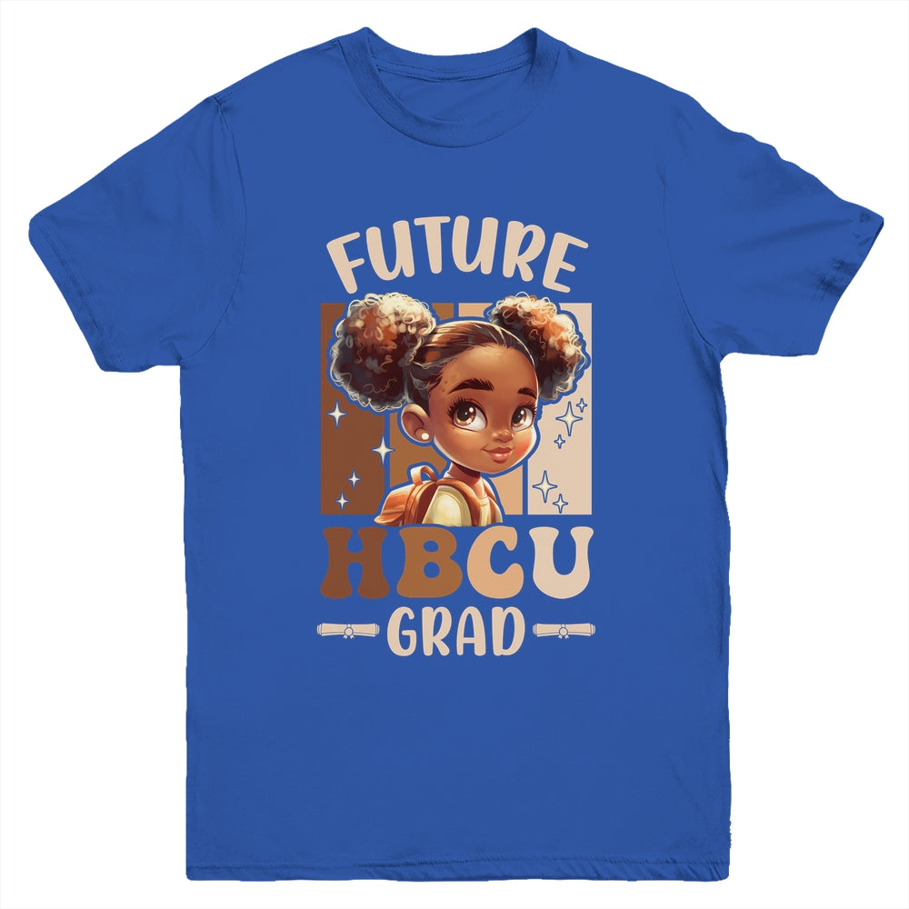 Future HBCU Grad Kids Black Girl Afro Black History Month Youth Shirt | teecentury