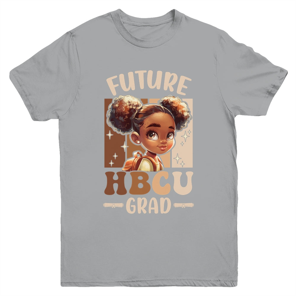 Future HBCU Grad Kids Black Girl Afro Black History Month Youth Shirt | teecentury