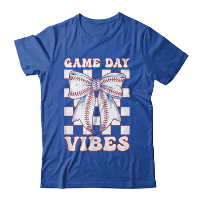 Game Day Vibes Coquette Bow Baseball Mama Mom Baseball Shirt & Tank Top | teecentury
