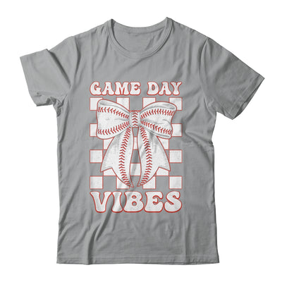 Game Day Vibes Coquette Bow Baseball Mama Mom Baseball Shirt & Tank Top | teecentury