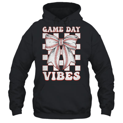 Game Day Vibes Coquette Bow Baseball Mama Mom Baseball Shirt & Tank Top | teecentury