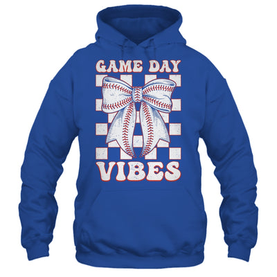 Game Day Vibes Coquette Bow Baseball Mama Mom Baseball Shirt & Tank Top | teecentury