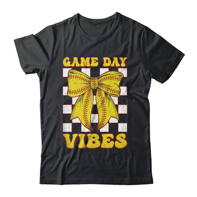 Game Day Vibes Coquette Bow Softball Mama Softball Girl Shirt & Tank Top | teecentury