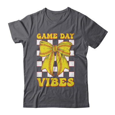 Game Day Vibes Coquette Bow Softball Mama Softball Girl Shirt & Tank Top | teecentury