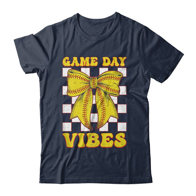 Game Day Vibes Coquette Bow Softball Mama Softball Girl Shirt & Tank Top | teecentury