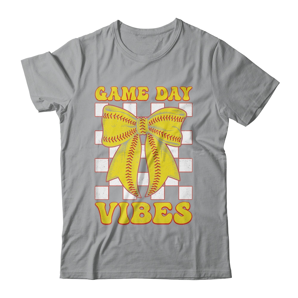Game Day Vibes Coquette Bow Softball Mama Softball Girl Shirt & Tank Top | teecentury