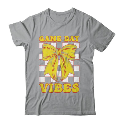 Game Day Vibes Coquette Bow Softball Mama Softball Girl Shirt & Tank Top | teecentury