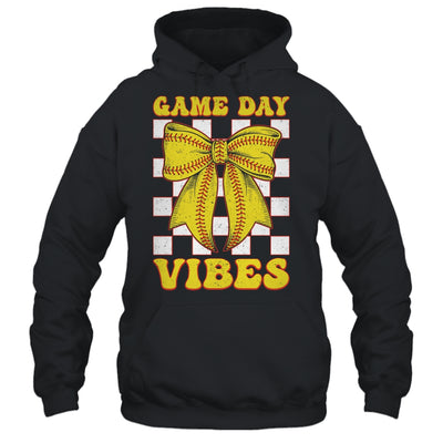 Game Day Vibes Coquette Bow Softball Mama Softball Girl Shirt & Tank Top | teecentury
