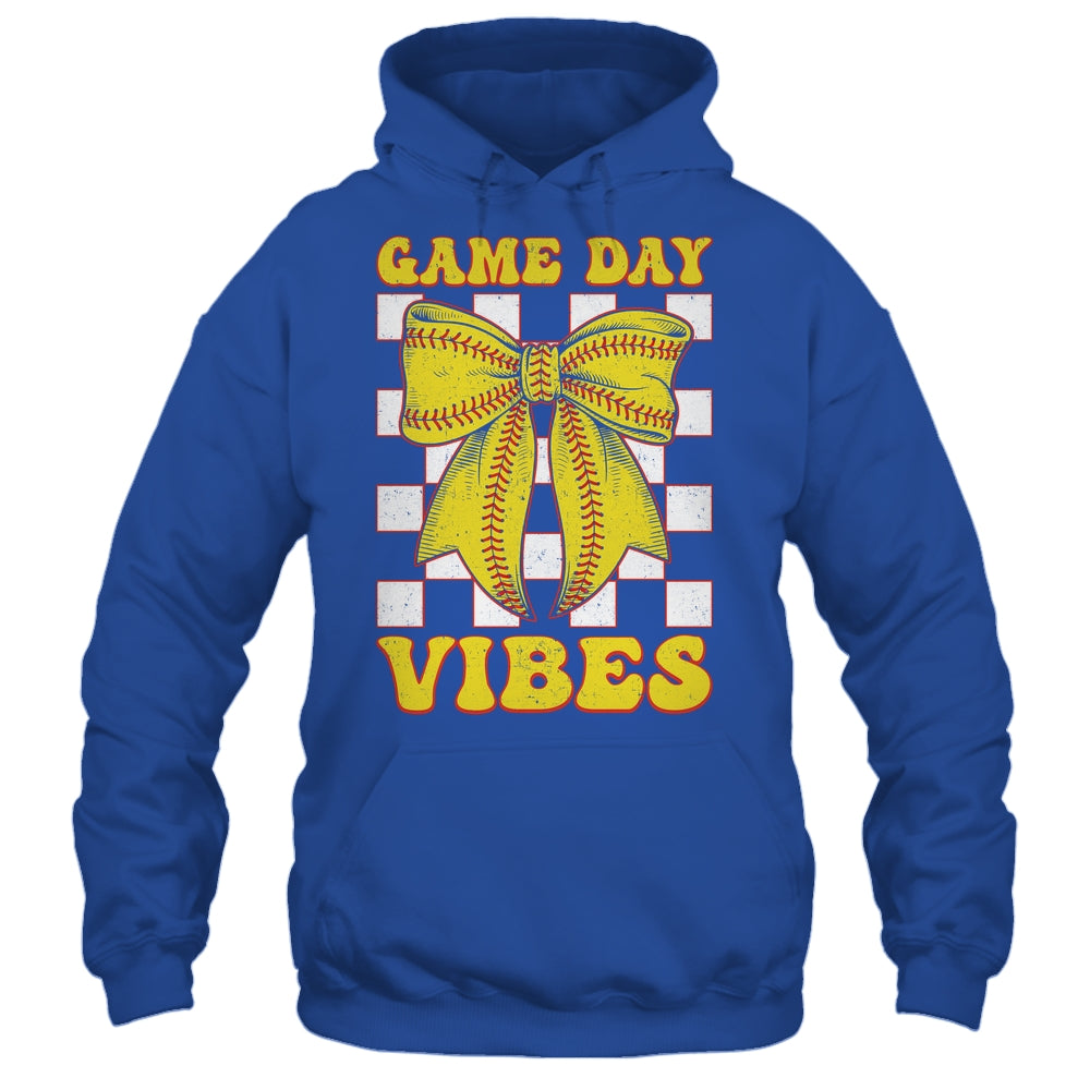 Game Day Vibes Coquette Bow Softball Mama Softball Girl Shirt & Tank Top | teecentury