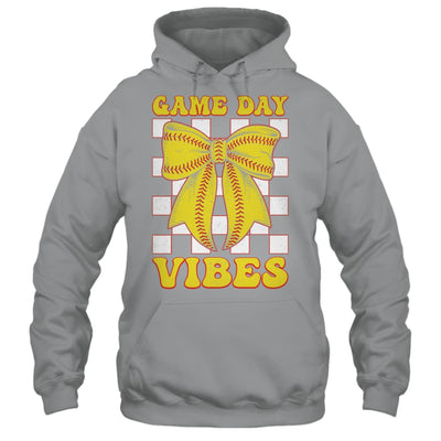 Game Day Vibes Coquette Bow Softball Mama Softball Girl Shirt & Tank Top | teecentury