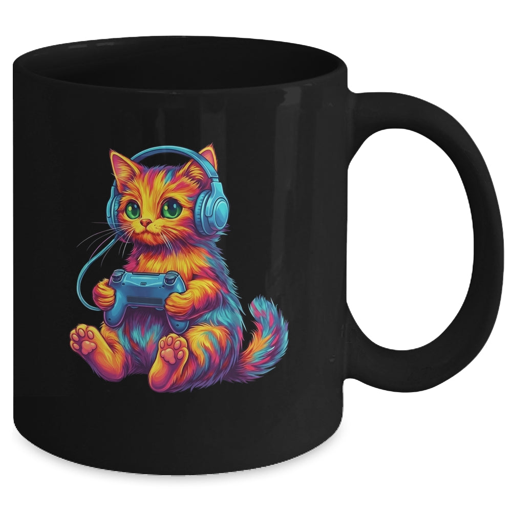 Gamer Cat Video Games Boys Teen Men Girls Funny Gaming Cat Mug | teecentury