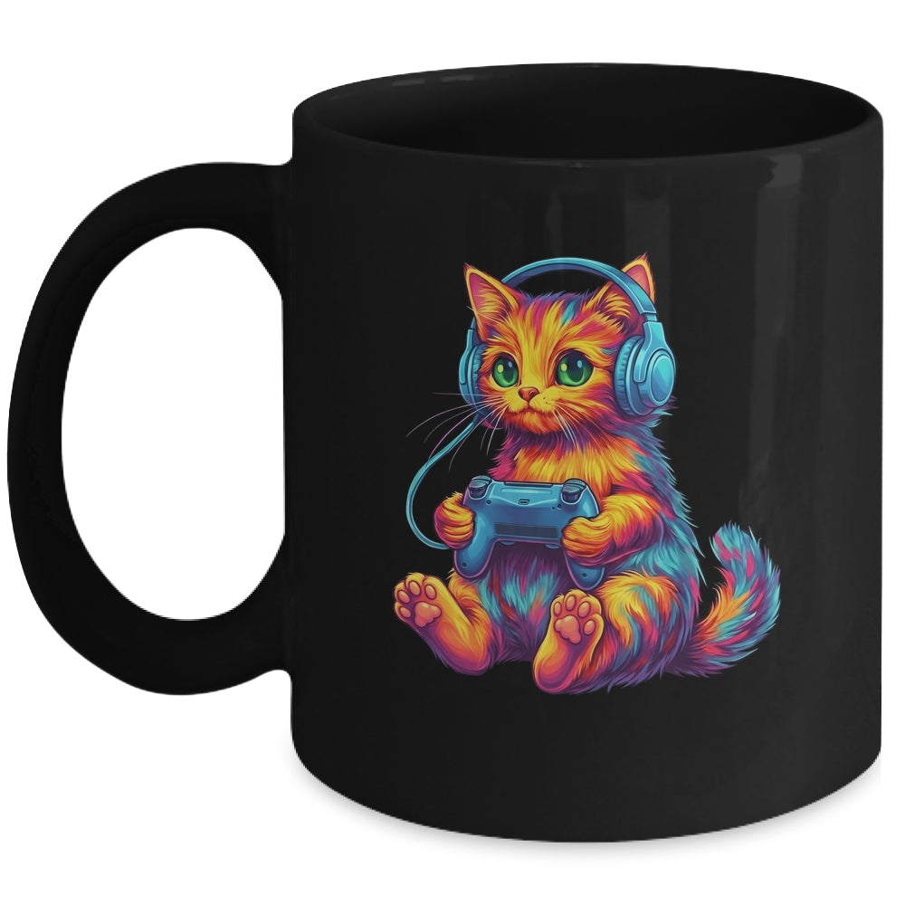Gamer Cat Video Games Boys Teen Men Girls Funny Gaming Cat Mug | teecentury