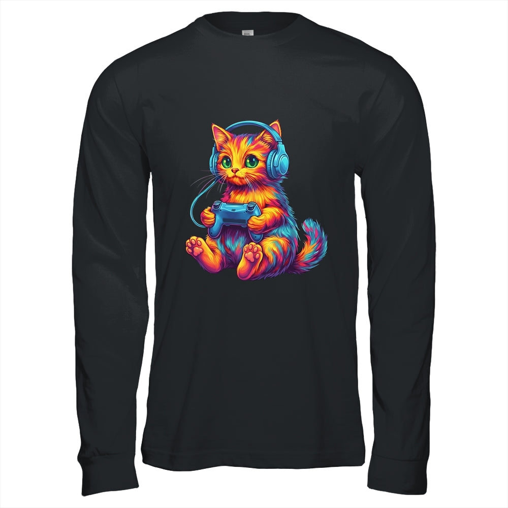 Gamer Cat Video Games Boys Teen Men Girls Funny Gaming Cat Shirt & Hoodie | teecentury
