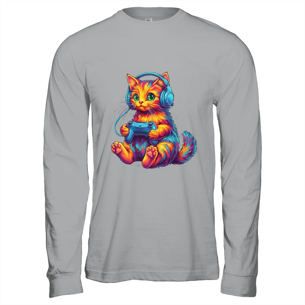 Gamer Cat Video Games Boys Teen Men Girls Funny Gaming Cat Shirt & Hoodie | teecentury