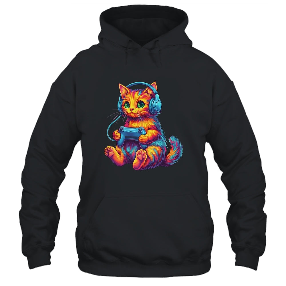 Gamer Cat Video Games Boys Teen Men Girls Funny Gaming Cat Shirt & Hoodie | teecentury