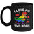 Gay Pride I Love My Two Moms Dino Lesbian LGBTQ Ally Rainbow Mug | teecentury
