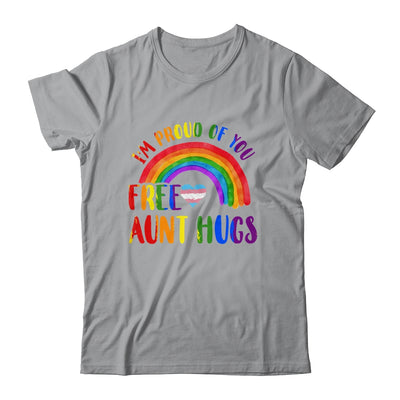 Gay Pride I'm Proud Of You Free Aunt Hugs Rainbow LGBT LGBTQ Shirt & Tank Top | teecentury