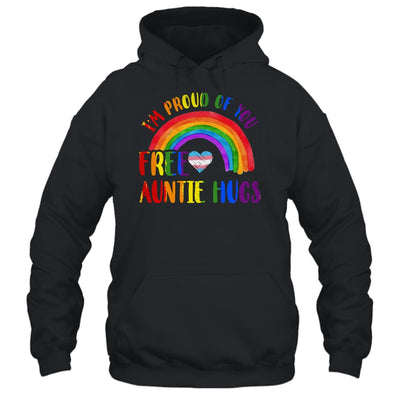 Gay Pride I'm Proud Of You Free Auntie Hugs Rainbow LGBT Shirt & Tank Top | teecentury
