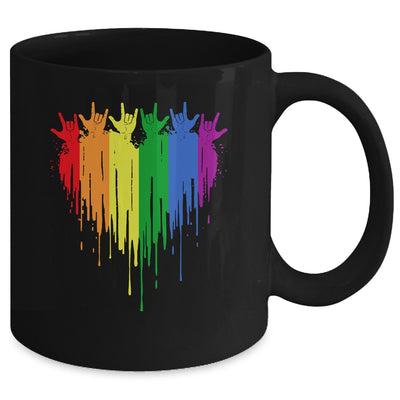 Gay Pride Rainbow Heart Graphic For LGBT Men Women Mug | teecentury