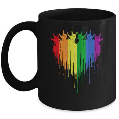 Gay Pride Rainbow Heart Graphic For LGBT Men Women Mug | teecentury