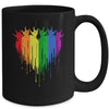 Gay Pride Rainbow Heart Graphic For LGBT Men Women Mug | teecentury