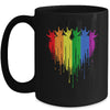 Gay Pride Rainbow Heart Graphic For LGBT Men Women Mug | teecentury