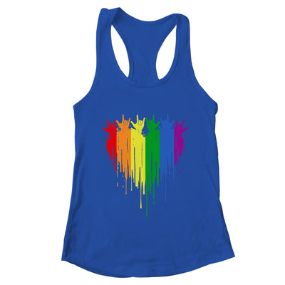 Gay Pride Rainbow Heart Graphic For LGBT Men Women Shirt & Tank Top | teecentury