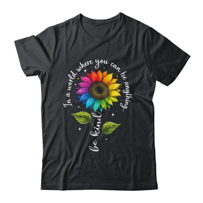 Gay Rainbow Sunflower Be Kind LGBT Pride Flower Women Men Shirt & Tank Top | teecentury