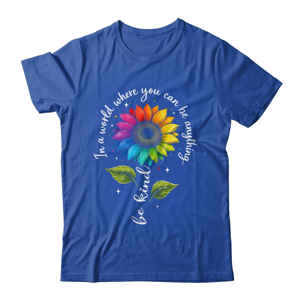 Gay Rainbow Sunflower Be Kind LGBT Pride Flower Women Men Shirt & Tank Top | teecentury