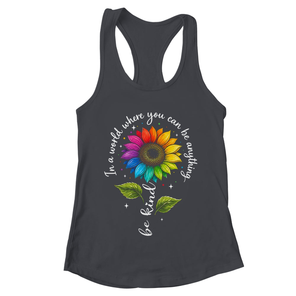 Gay Rainbow Sunflower Be Kind LGBT Pride Flower Women Men Shirt & Tank Top | teecentury