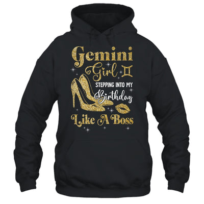 Gemini Girl Stepping Into My Birthday Like A Boss Heel Shirt & Tank Top | teecentury