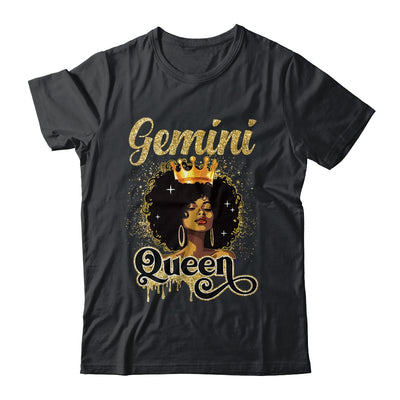 Gemini Queen Birthday Afro Girls Black Zodiac Birthday Shirt & Tank Top | teecentury