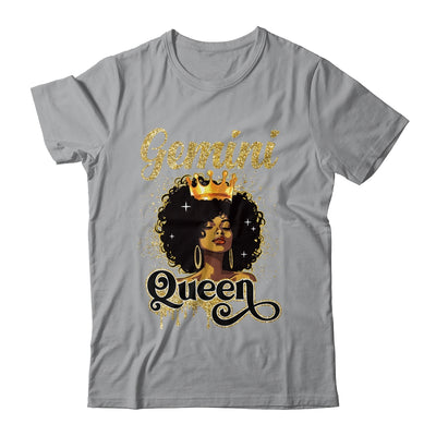 Gemini Queen Birthday Afro Girls Black Zodiac Birthday Shirt & Tank Top | teecentury