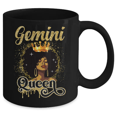 Gemini Queen Birthday Afro Girls Black Zodiac Birthday Mug | teecentury