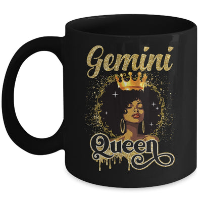 Gemini Queen Birthday Afro Girls Black Zodiac Birthday Mug | teecentury