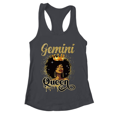 Gemini Queen Birthday Afro Girls Black Zodiac Birthday Shirt & Tank Top | teecentury