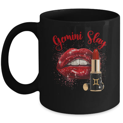 Gemini Slay Sexy Lips Zodiac May June Birthday Girls Mug | teecentury