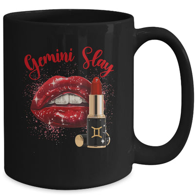 Gemini Slay Sexy Lips Zodiac May June Birthday Girls Mug | teecentury