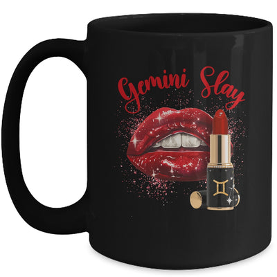 Gemini Slay Sexy Lips Zodiac May June Birthday Girls Mug | teecentury