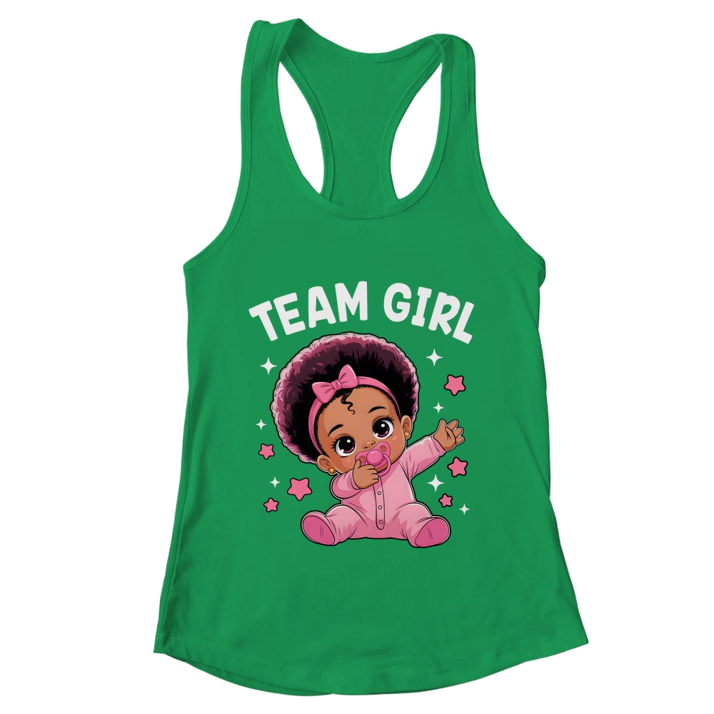 Gender Reveal Party Team Girl Baby Announcement Shirt & Tank Top | teecentury