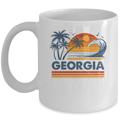Georgia Vacation Sunset Cute 70s Vintage Retro Beach Mug | teecentury