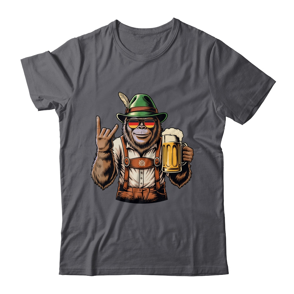 German Bigfoot Sasquatch Beer Lederhose Funny Oktoberfest Shirt & Hoodie | teecentury