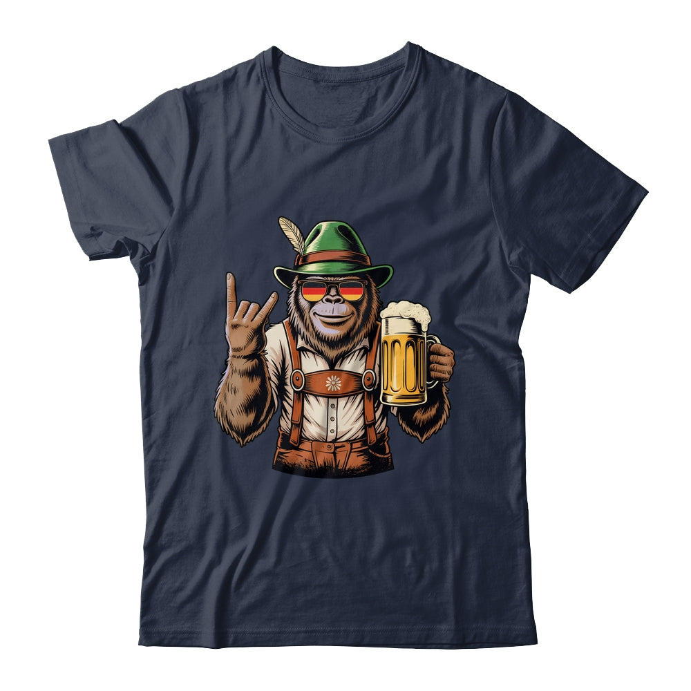 German Bigfoot Sasquatch Beer Lederhose Funny Oktoberfest Shirt & Hoodie | teecentury