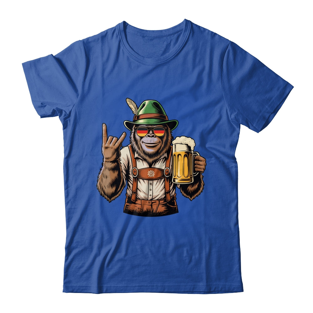 German Bigfoot Sasquatch Beer Lederhose Funny Oktoberfest Shirt & Hoodie | teecentury