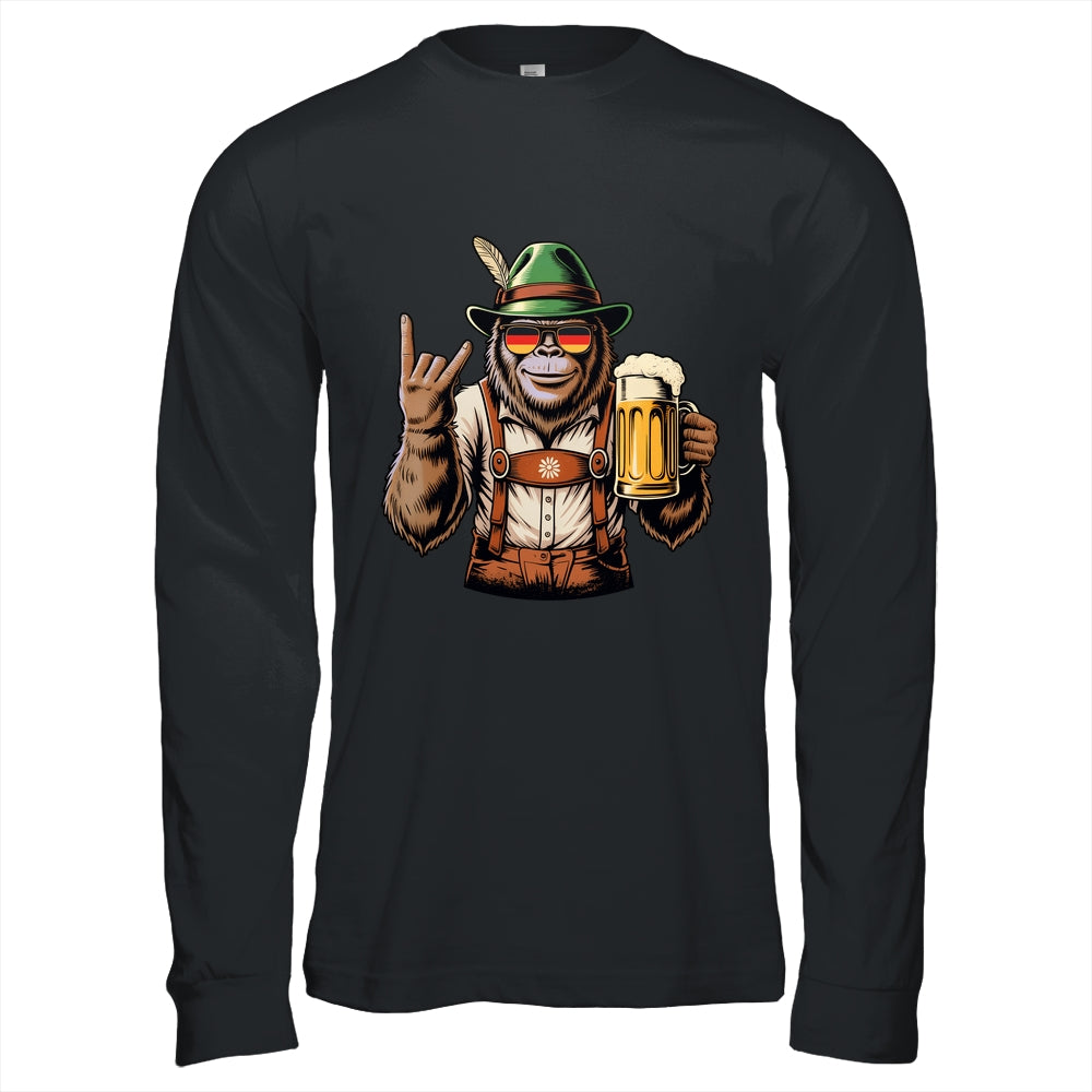 German Bigfoot Sasquatch Beer Lederhose Funny Oktoberfest Shirt & Hoodie | teecentury