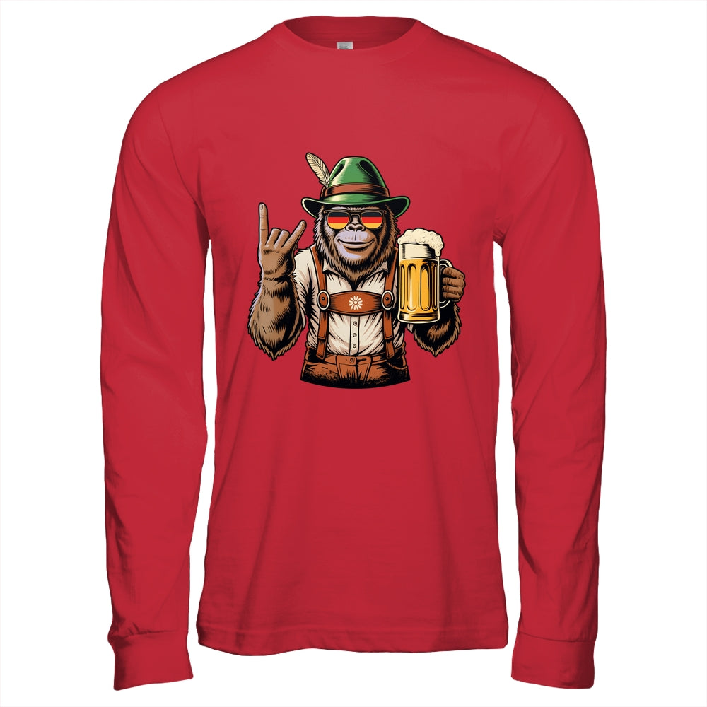 German Bigfoot Sasquatch Beer Lederhose Funny Oktoberfest Shirt & Hoodie | teecentury