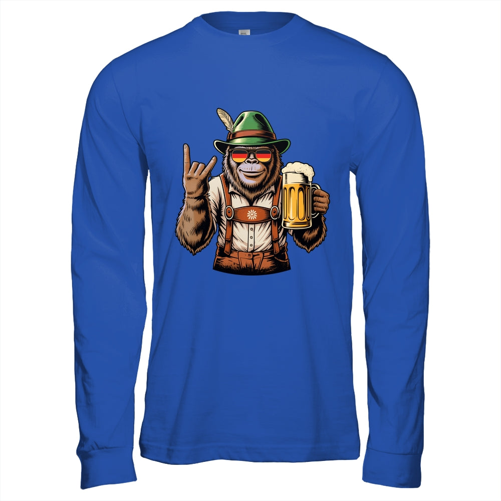 German Bigfoot Sasquatch Beer Lederhose Funny Oktoberfest Shirt & Hoodie | teecentury
